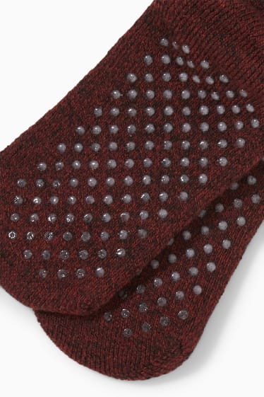 Men - Non-slip socks - brown