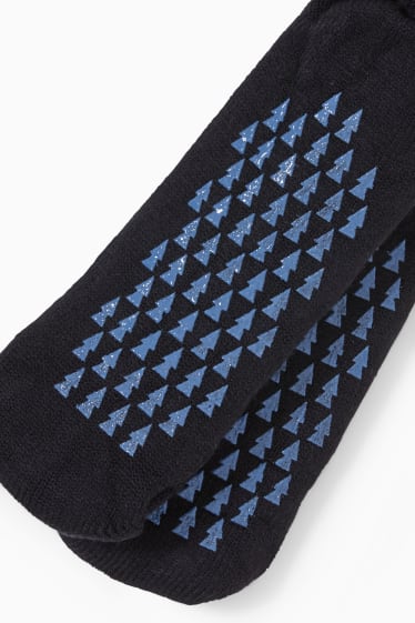 Men - Non-slip socks - dark blue