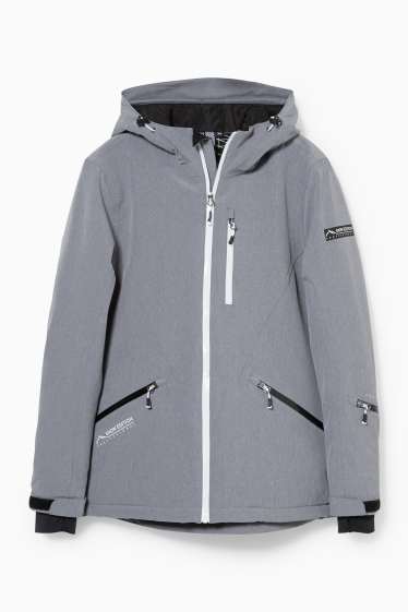 Women - Ski jacket with hood - gray