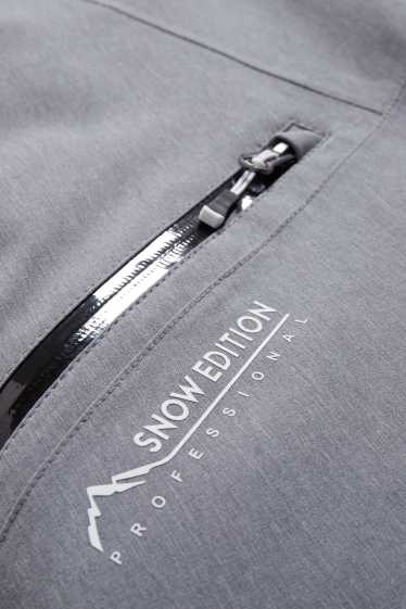 Women - Ski jacket with hood - gray