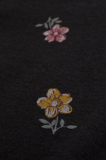 Women - CLOCKHOUSE - long sleeve top - floral - black