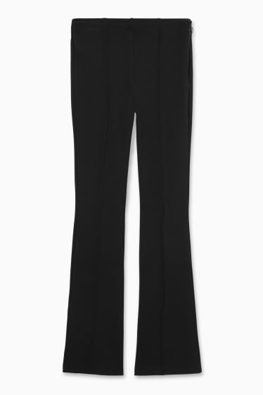 Donna - Pantaloni di jersey - bootcut fit - nero
