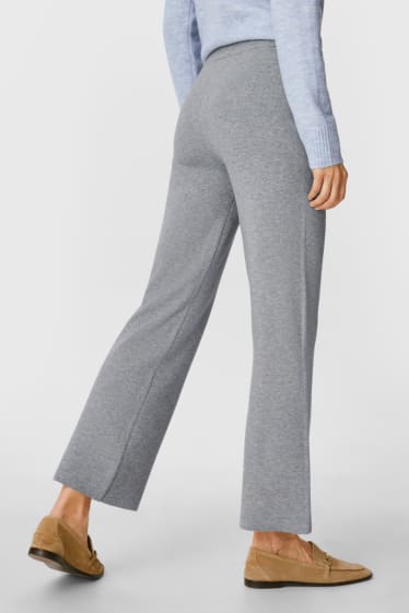 Femmes - Pantalon en maille - gris chiné