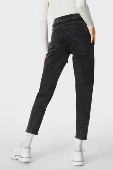 Women - CLOCKHOUSE - mom jeans - denim-dark gray