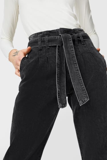 Women - CLOCKHOUSE - mom jeans - denim-dark gray