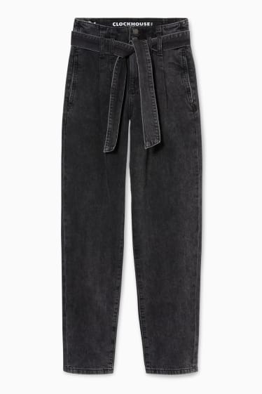 Women - CLOCKHOUSE - mom jeans - denim-dark gray
