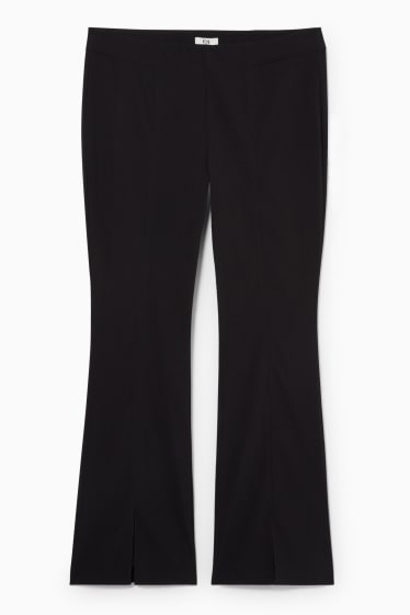 Women - Cloth trousers - bootcut fit - black