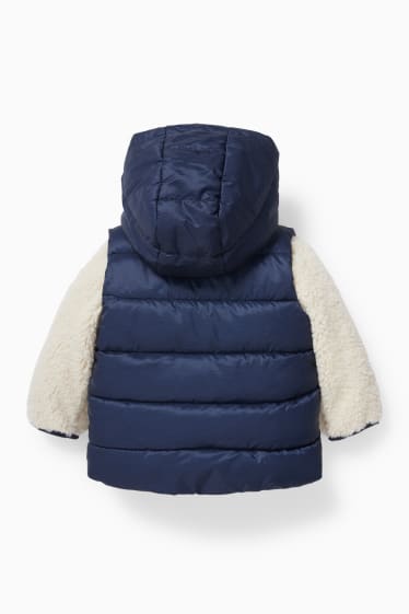 Babies - 3-in-1 baby jacket with hood - dark blue