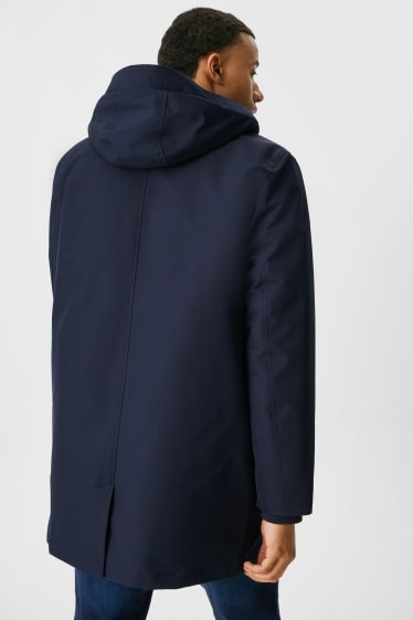 Uomo - Parka tecnico con cappuccio - blu scuro