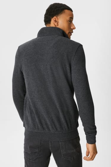 Men - Zip-through sweatshirt - anthracite
