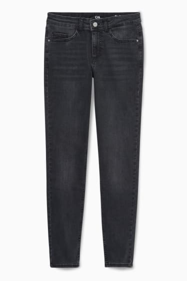 Damen - Skinny Jeans - Mid Waist - schwarz