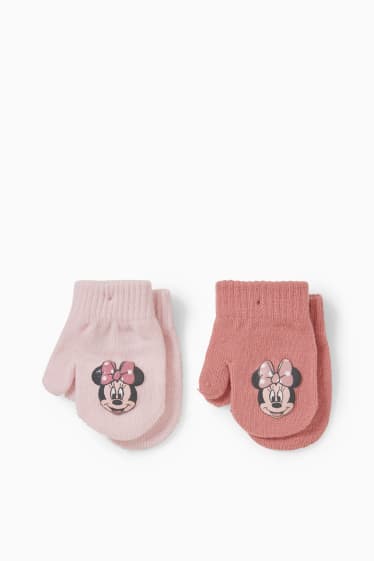 Baby's - Set van 2 paar - Minnie Mouse - babywantjes - roze