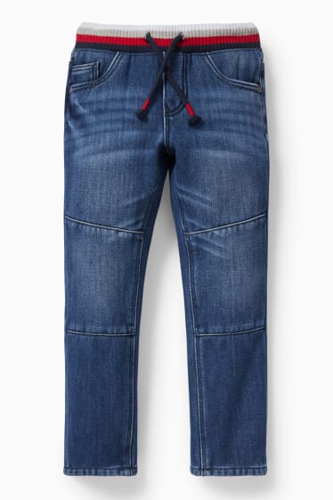 Dzieci - Straight jeans - ciepłe dżinsy - dżins-niebieski