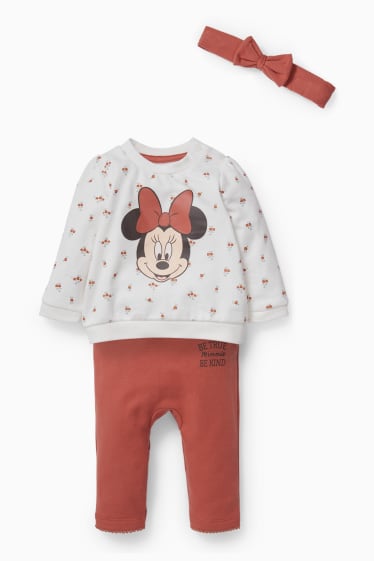 Babies - Minnie Mouse - baby outfit - 3 piece - cremewhite