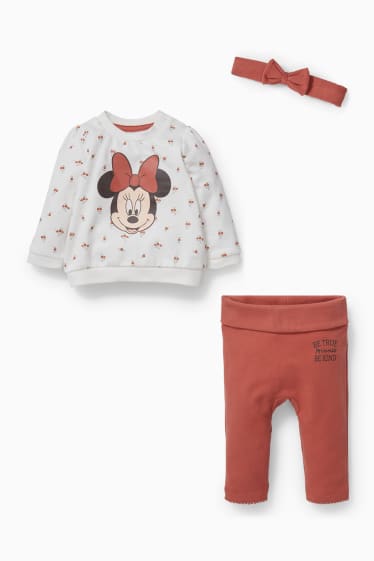 Babies - Minnie Mouse - baby outfit - 3 piece - cremewhite