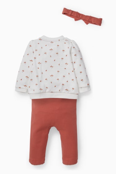 Babies - Minnie Mouse - baby outfit - 3 piece - cremewhite