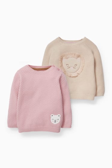 Babies - Multipack of 2 - baby jumper - rose / beige