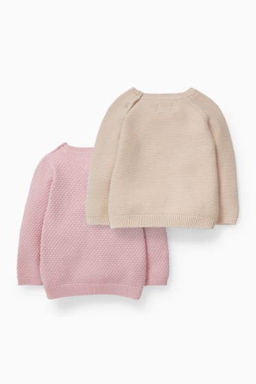 Babies - Multipack of 2 - baby jumper - rose / beige