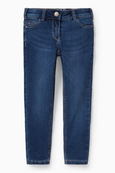 Copii - Fete - Skinny jeans - jeans termoizolanți - denim-albastru