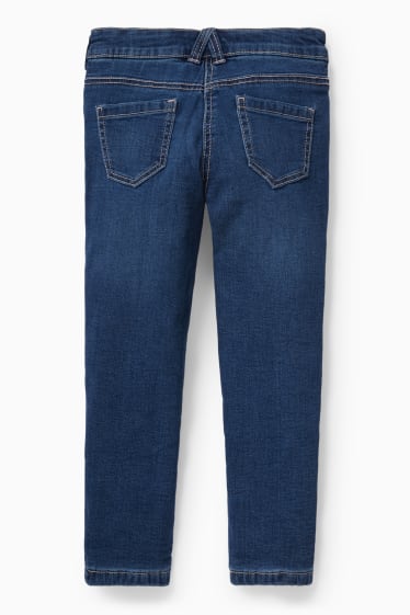 Copii - Fete - Skinny jeans - jeans termoizolanți - denim-albastru