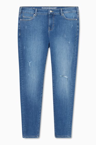 Jóvenes - CLOCKHOUSE - skinny jeans - high waist - vaqueros - azul