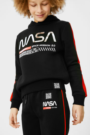 Kinderen - NASA - hoodie en joggingbroek - augmented-reality-motief - zwart
