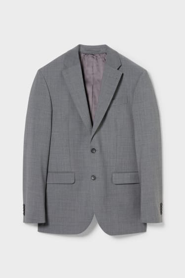 Men - Mix-and-match tailored jacket - regular fit - flex - new wool blend - gray-melange