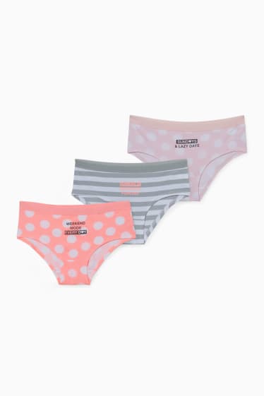 Bambini - Confezione da 3 - coulotte - bianco / rosa