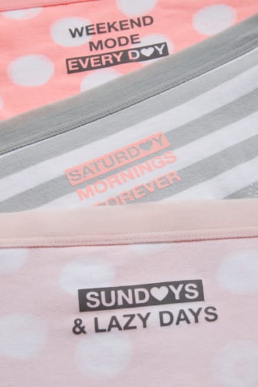 Children Girls - Multipack of 3 - hipsters - white / rose