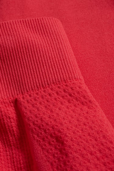 Women - Thermal long pants - seamless - red
