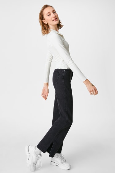 Women - CLOCKHOUSE - relaxed jeans - denim-dark gray
