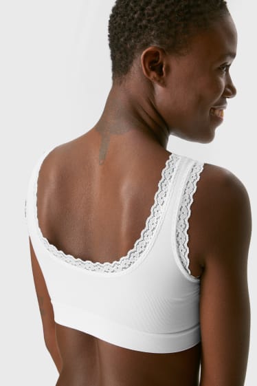 Femmes - Brassière - sans coutures - blanc