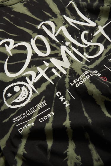 Men - CLOCKHOUSE - T-shirt - dark green / black