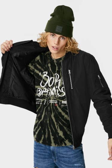 Men - CLOCKHOUSE - T-shirt - dark green / black
