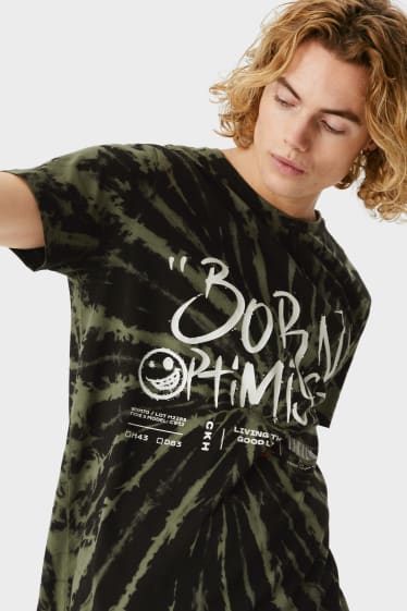 Men - CLOCKHOUSE - T-shirt - dark green / black
