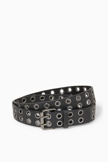 Men - CLOCKHOUSE - belt - faux leather - black