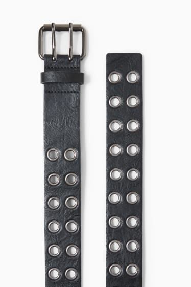 Men - CLOCKHOUSE - belt - faux leather - black