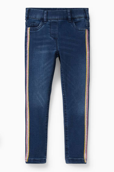 Children Girls - Jegging jeans - shiny - blue denim