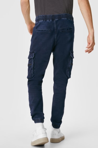 Pánské - CLOCKHOUSE - slim jeans - cargo džíny - džíny - tmavomodré