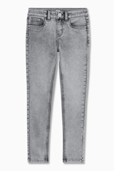 Dětské - Super skinny jeans - džíny - světle šedé