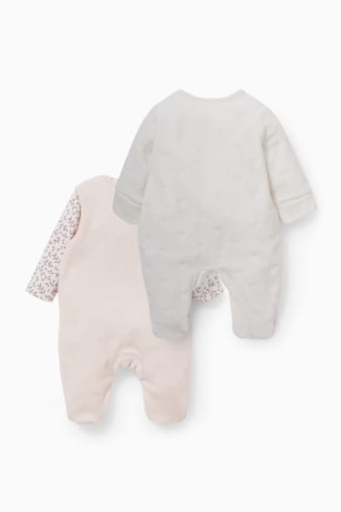 Bébés - Ensemble - grenouillère, body et pyjama pour bébé - 3 pièces - blanc crème