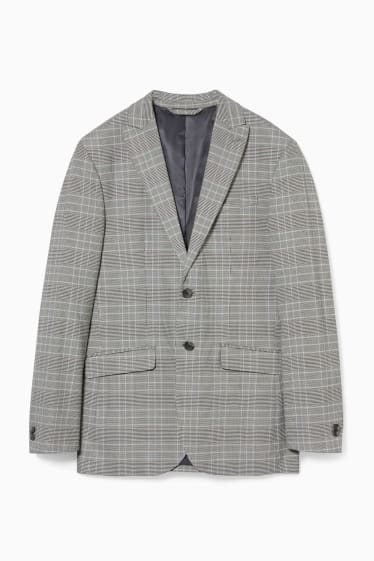 Hommes - Veste à coordonner - slim fit - stretch - LYCRA® - gris chiné