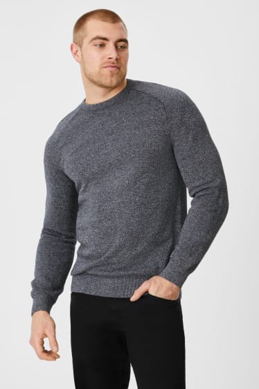 Herren - Pullover - grau-melange