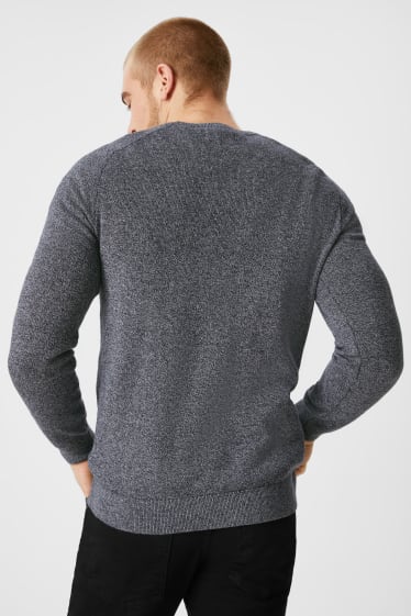 Herren - Pullover - grau-melange