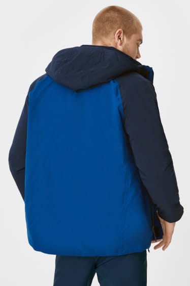 Bărbați - Geacă funcțională cu glugă - albastru