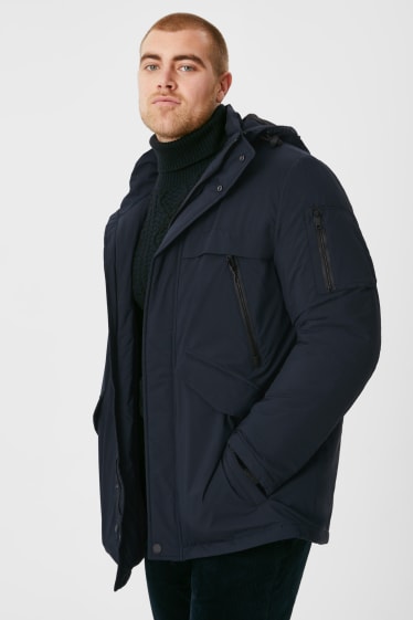 Men - Parka with hood - dark blue