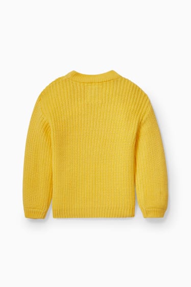 Kinder - Pullover - Glanz-Effekt - gelb