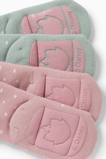 Bebés - Pack de 2 - Aristogatos - calcetines antideslizantes para bebé - verde / rosa