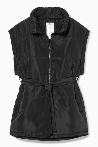 Women - Quilted gilet  - black