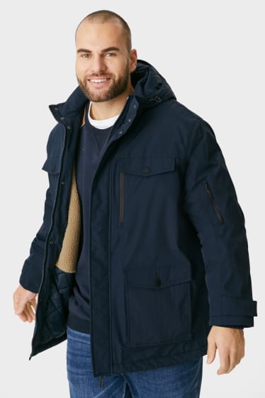 Herren - Jacke mit Kapuze - dunkelblau